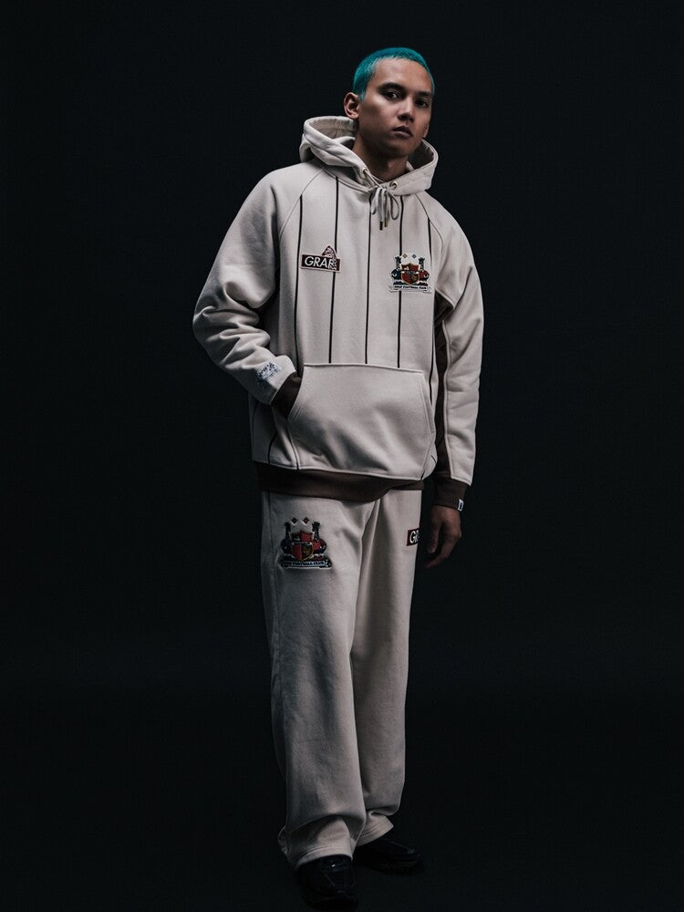 GRAF&WU Football Club Blokecore Floral Angel Devil Fleece Casual Pants