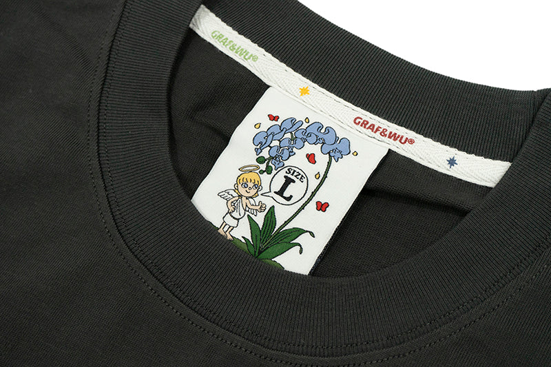 GRAF&WU Coil Retro Embroidery Nepalese Decorative Style Logo T-Shirts