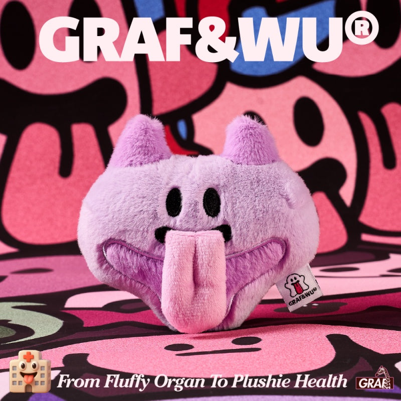 GRAF&WU BooGhost Health Guardian Organ Plush Bag Charm - Cute Anatomy Collectible