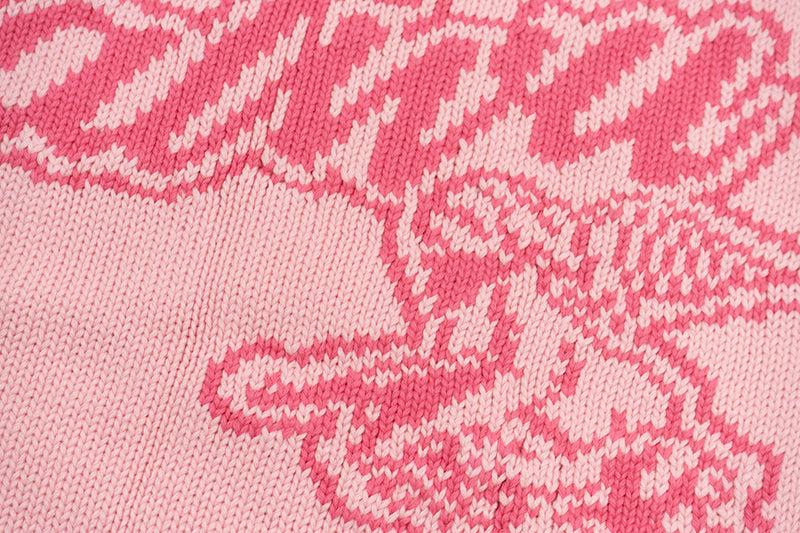 GRAF&WU Letter AK47 Little Angel Knitted Warm Sweater