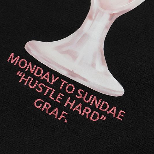 GRAF&WU Strawberry Cherry Sundae Cute Ghost Giraffe Street Hoodie