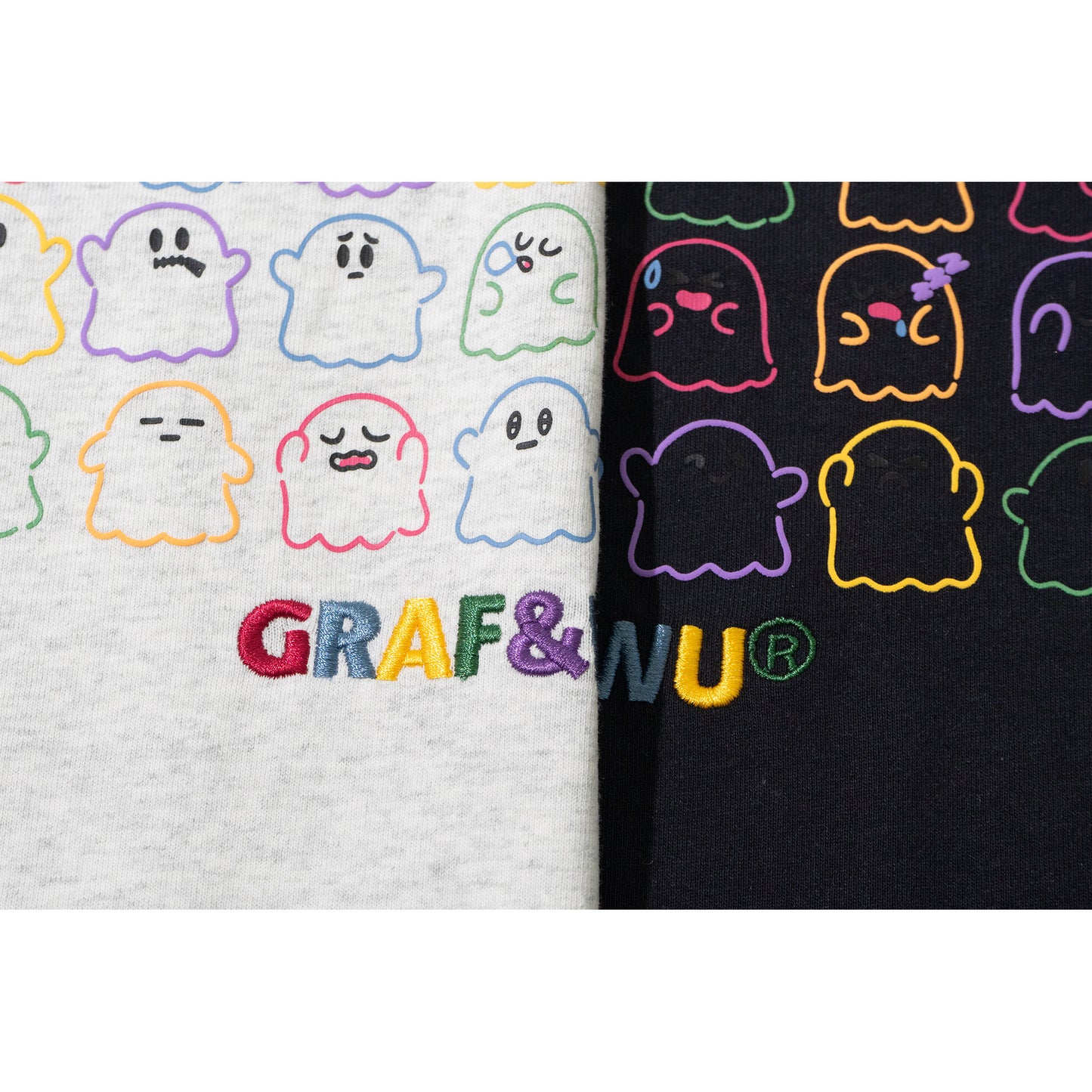GRAF&WU New 56 Different Cute Ghost Print T-shirts