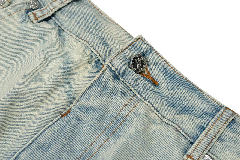 GRAF&WU Baggy Fit Washed Jeans