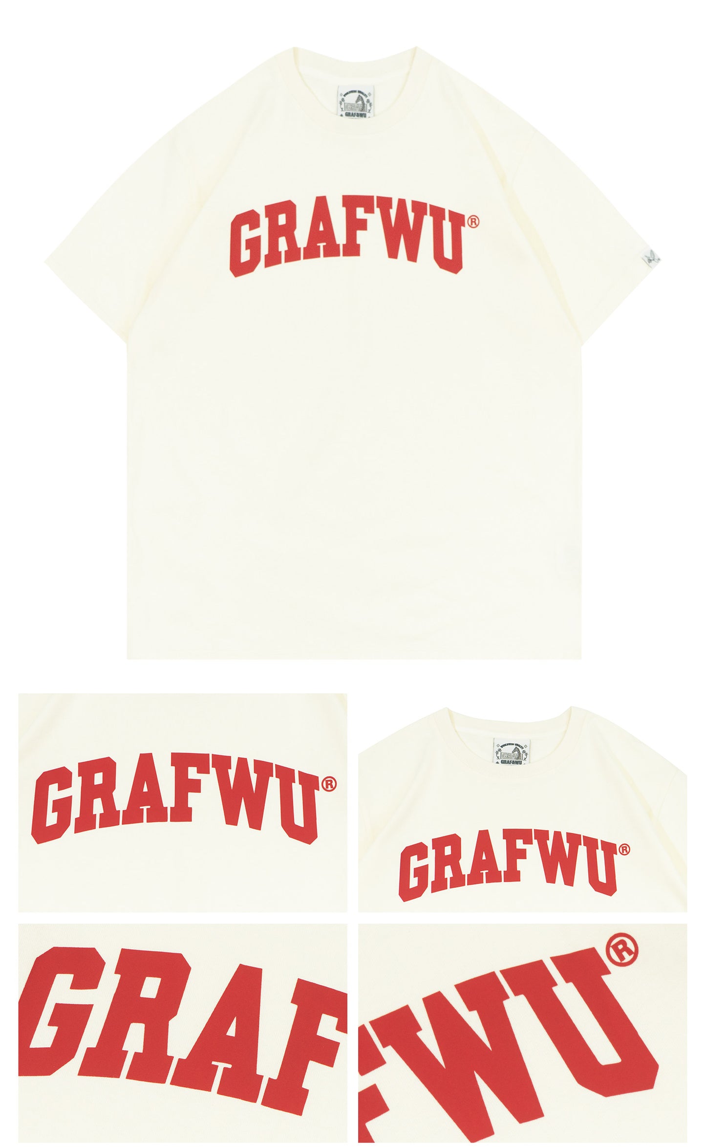 GRAF&WU Brand Logo Fashion Cotton T-shirt