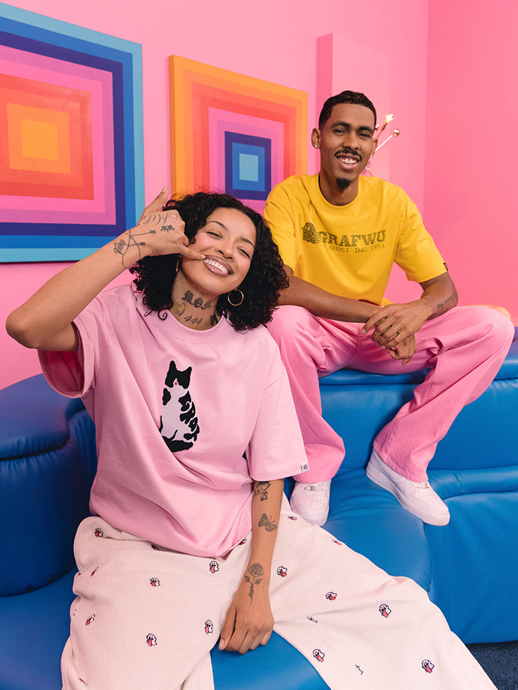 GRAFWU Cracked Distressed Pattern T-Shirts