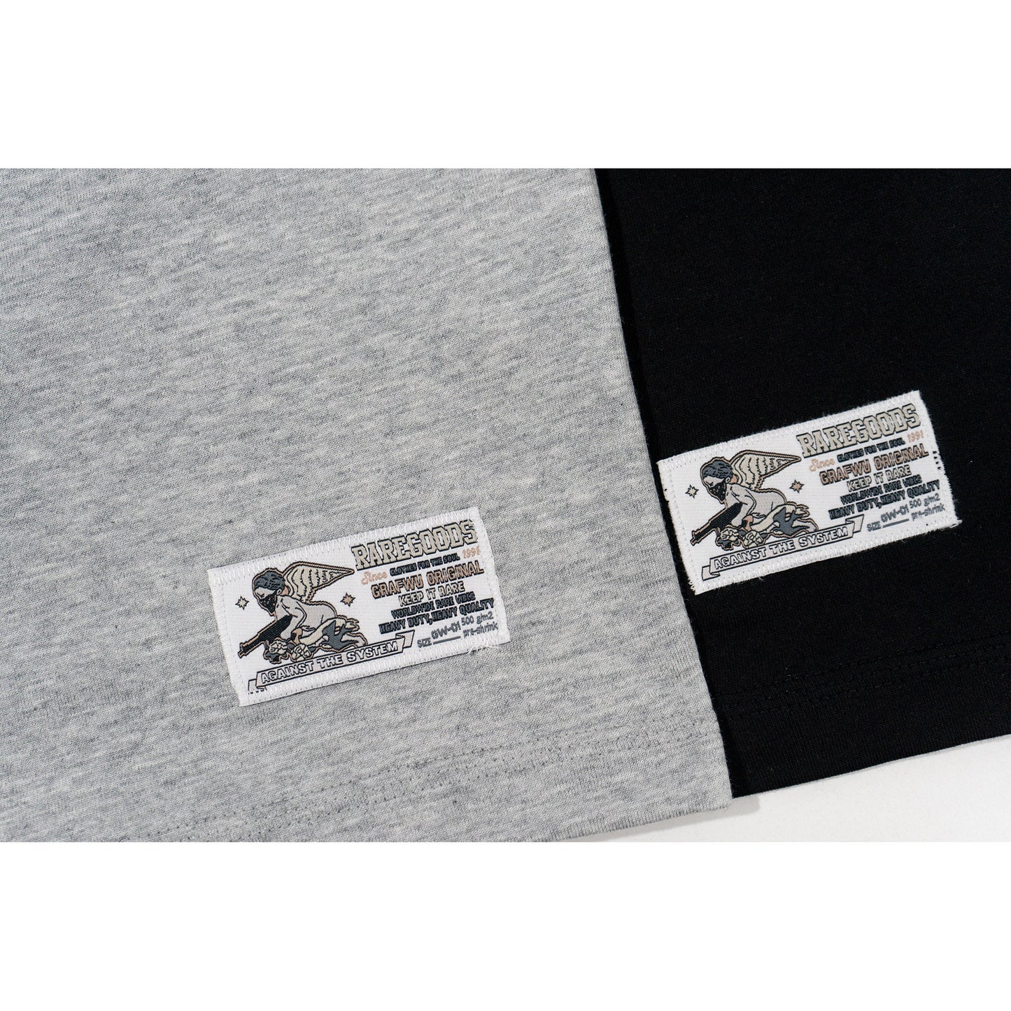 GRAF&WU Letter Print Quick-Drying Cool Feeling Cotton Cozy T-shirt