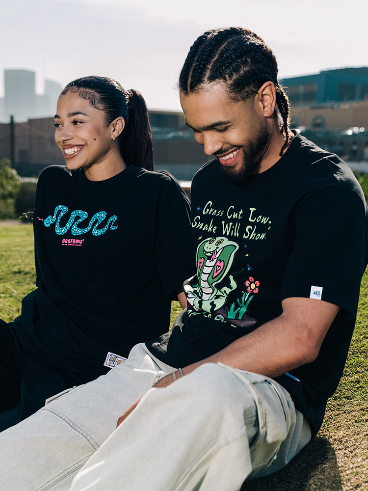 GRAFWU Snake Hidden In Grass T-Shirt