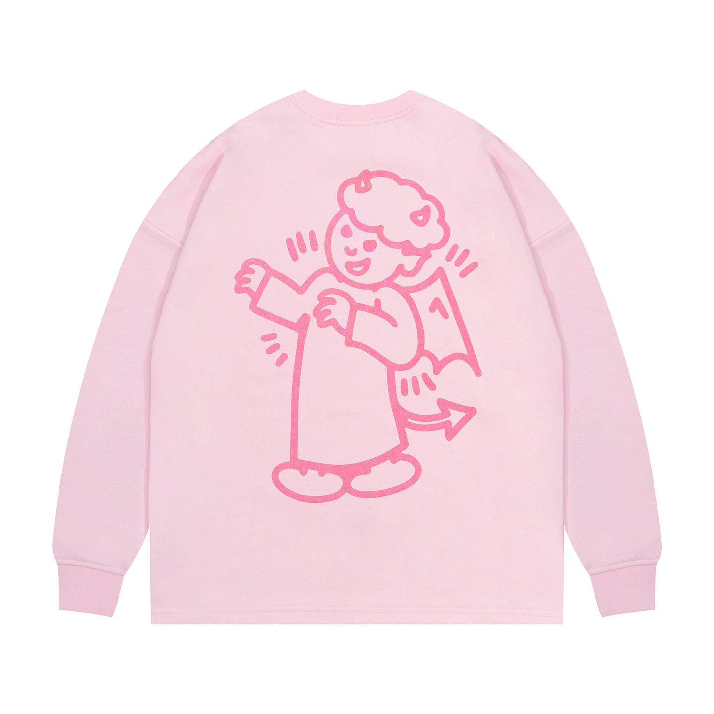 GRAF&WU Angel Devil Graphic Cotton Long-Sleeve Shirt