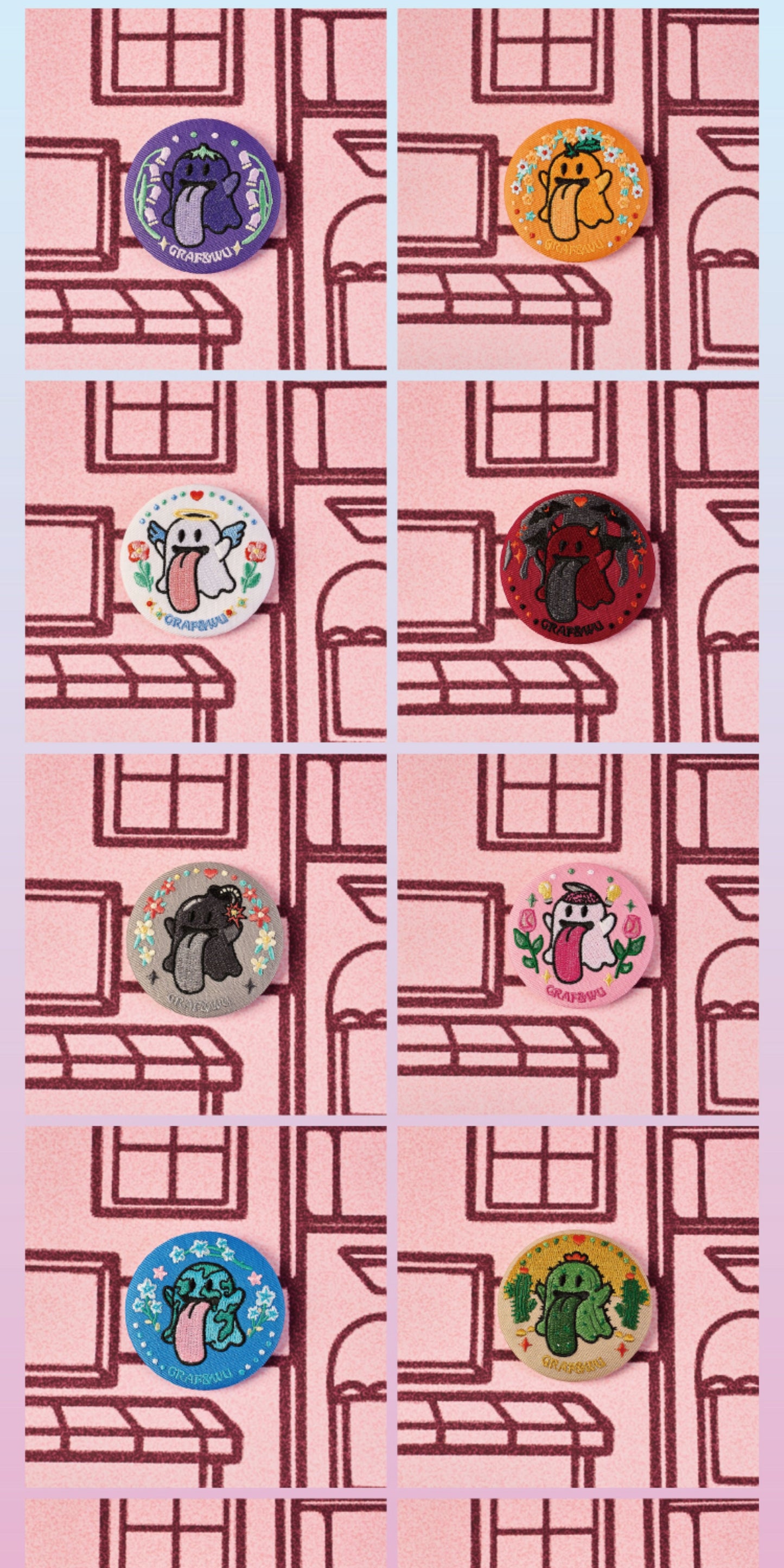 GRAF&WU Original Cute Ghost Badge Blind Box