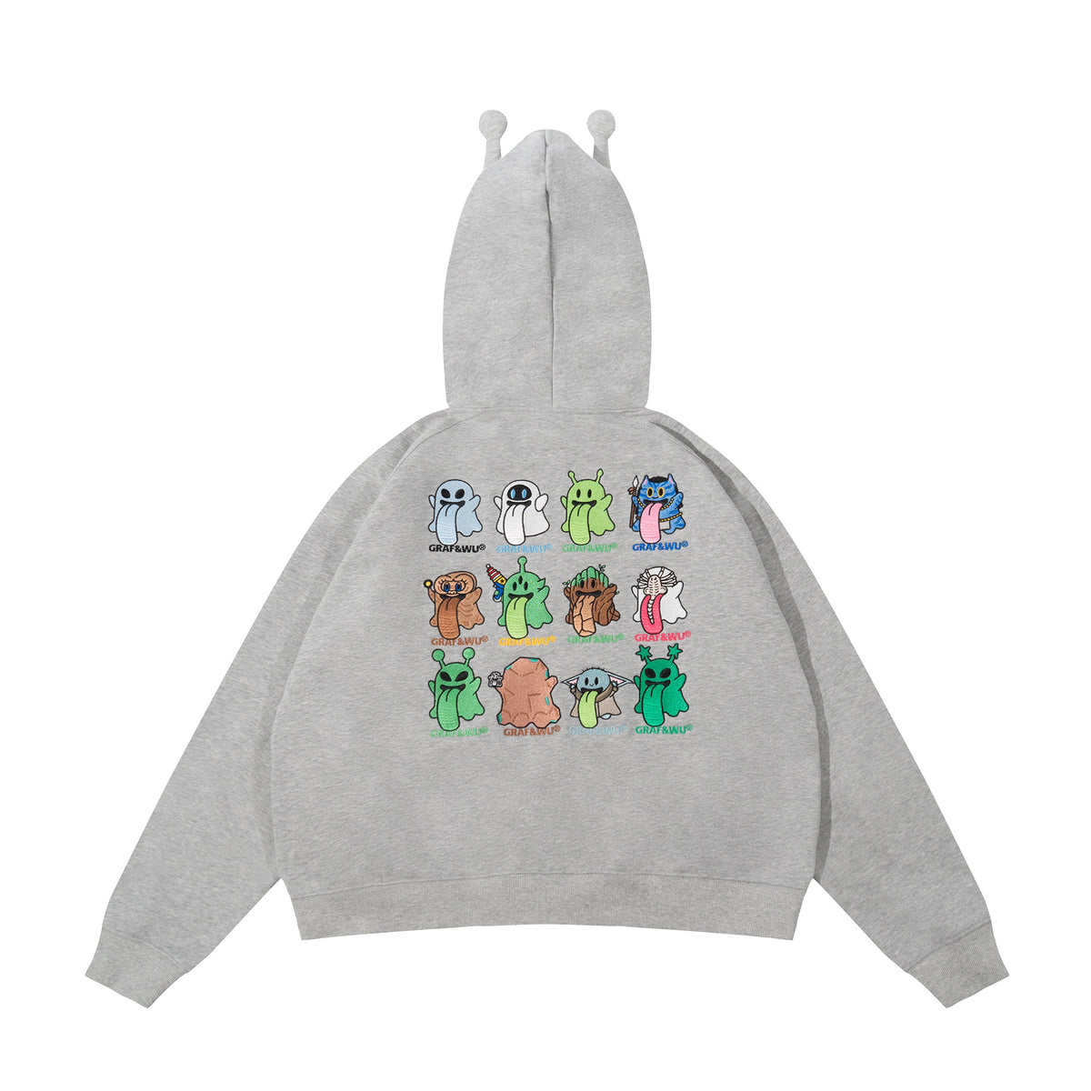 GRAF&WU 12 Alien Ghost Zip-Up Hoodie