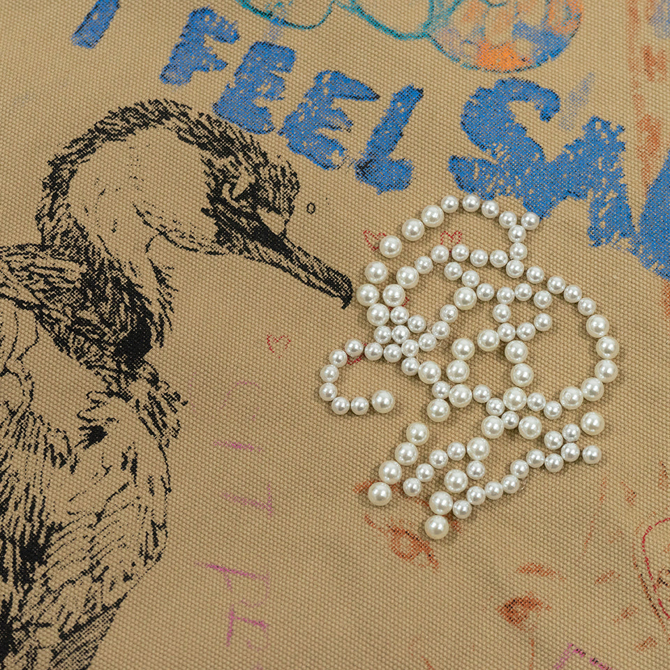 GRAF&WU Leather Collar Harrington Graffiti Vintage Jacket