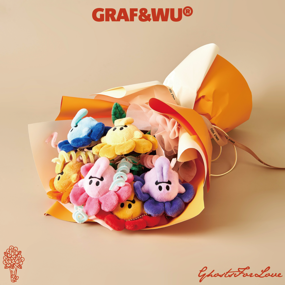 GRAF&WU Flower Cute Ghost Bag Charm