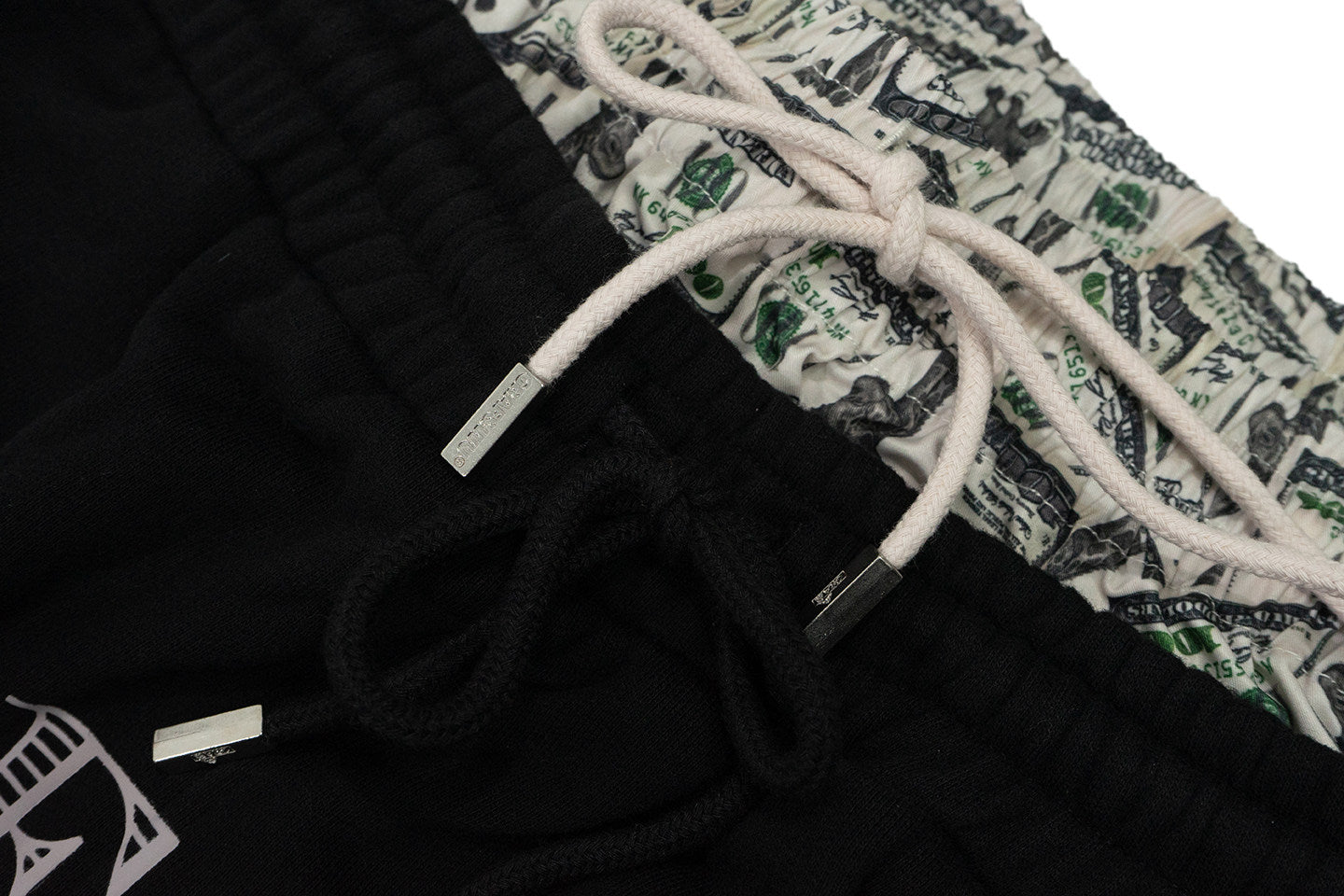 GRAF&WU Paid In Full Giraffe Knight Embroidered Double Waist Loose Sweatpants