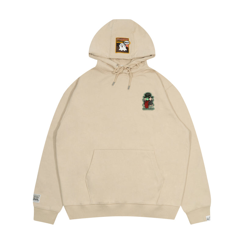 GRAF&WU World Famous Paintings Mona Lisa Cute Ghost Character Hoodie