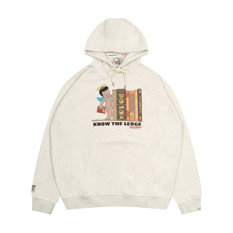 GRAF&WU EricB&Rakim Knowledge Book Angel Graphic Fleece Hoodie Sweatshirt