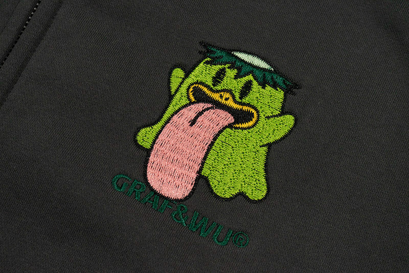 GRAF&WU Halloween Medusa Fairy Zombie Kappa Cute Ghost Zip-up Hoodie