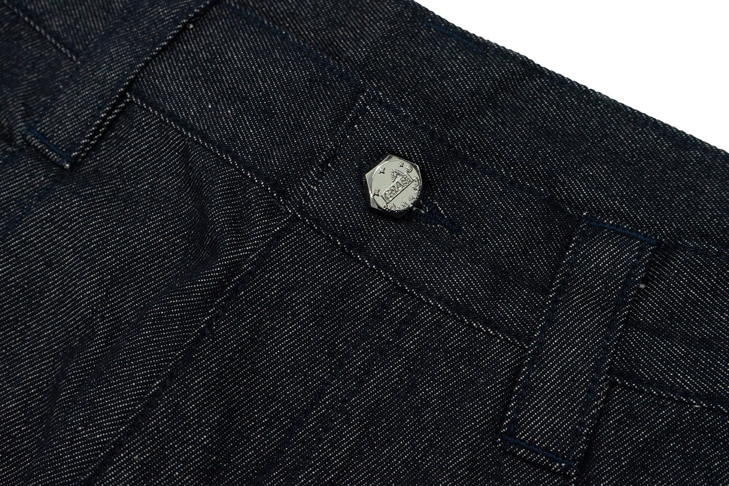 GRAF&WU Tuxedo Cat School Uniform Badge Design Fashion Jeans