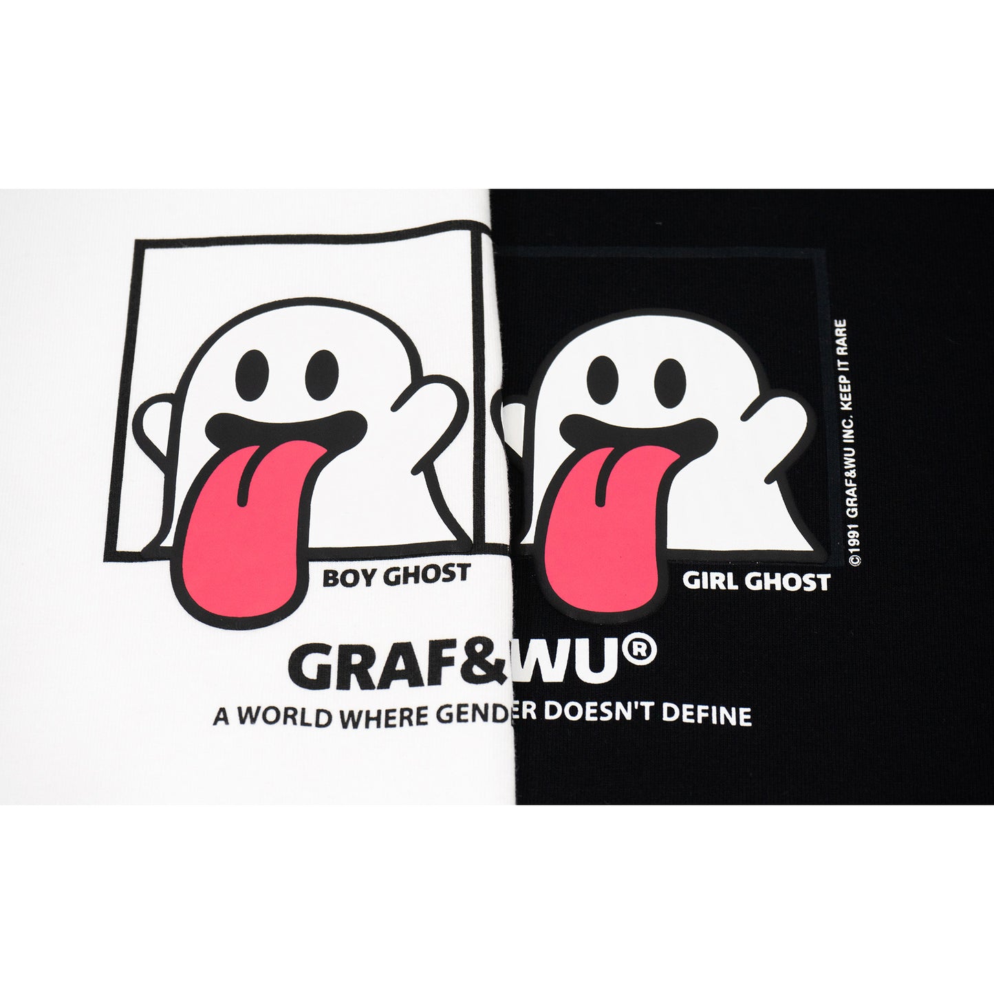 GRAF&WU Fahion Classic OG Booghost Graphic T-shirt