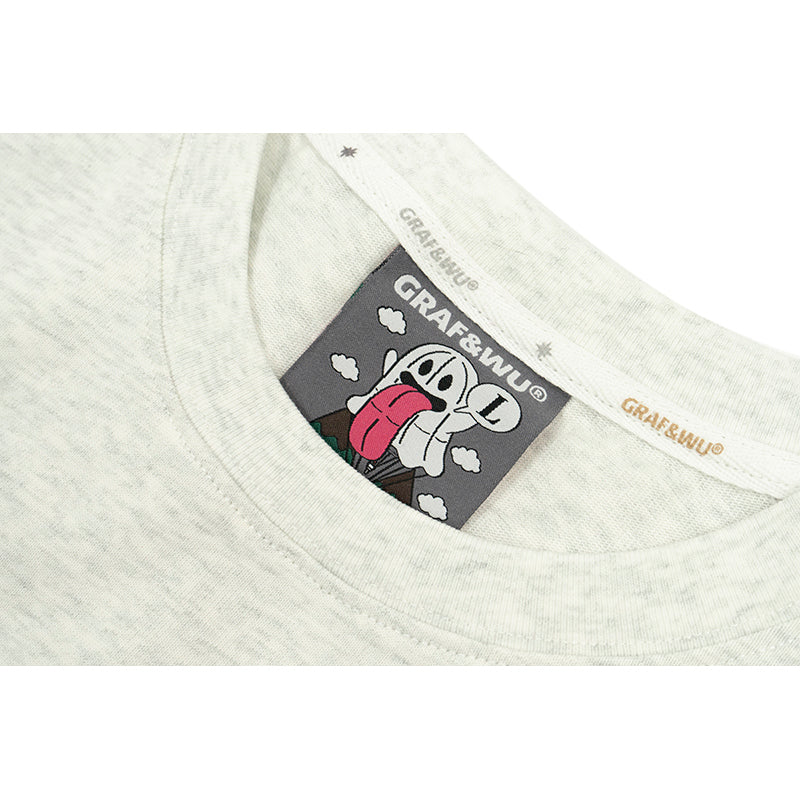 GRAFWU Music Notes Cute Ghost T-Shirts