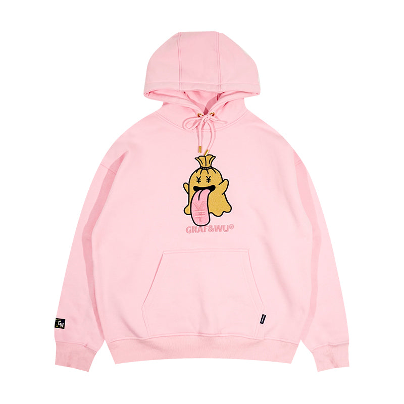 GRAF&WU Mony Bag Cute Ghost Hoodie