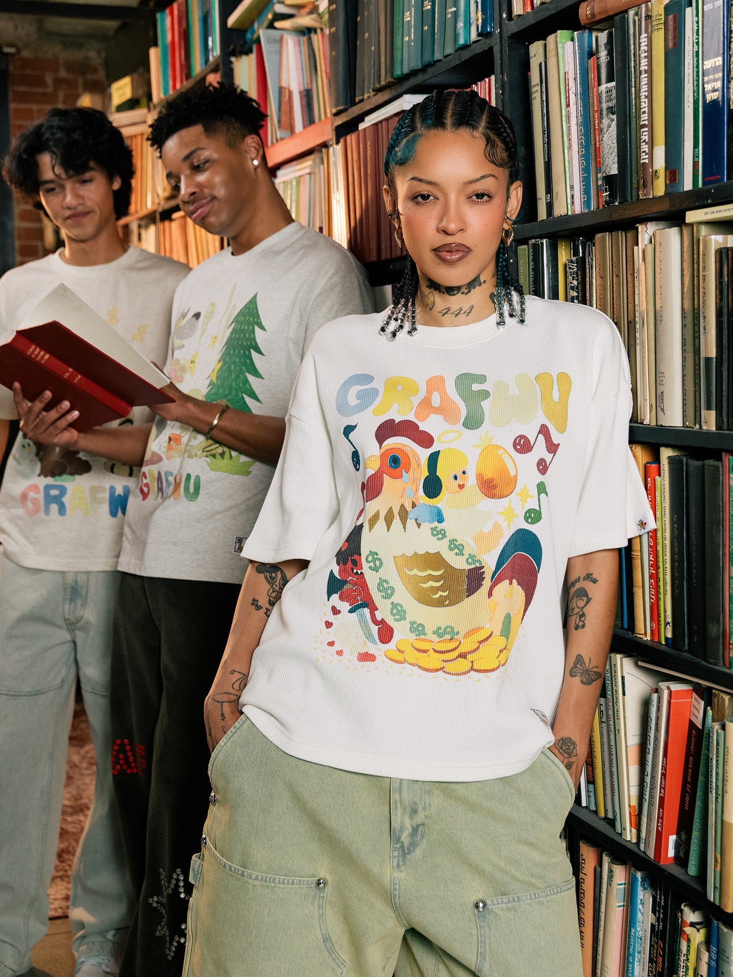 GRAF&WU【Giraffe Fable】Wolf Coming StreetWear Cool Feeling T-Shirt