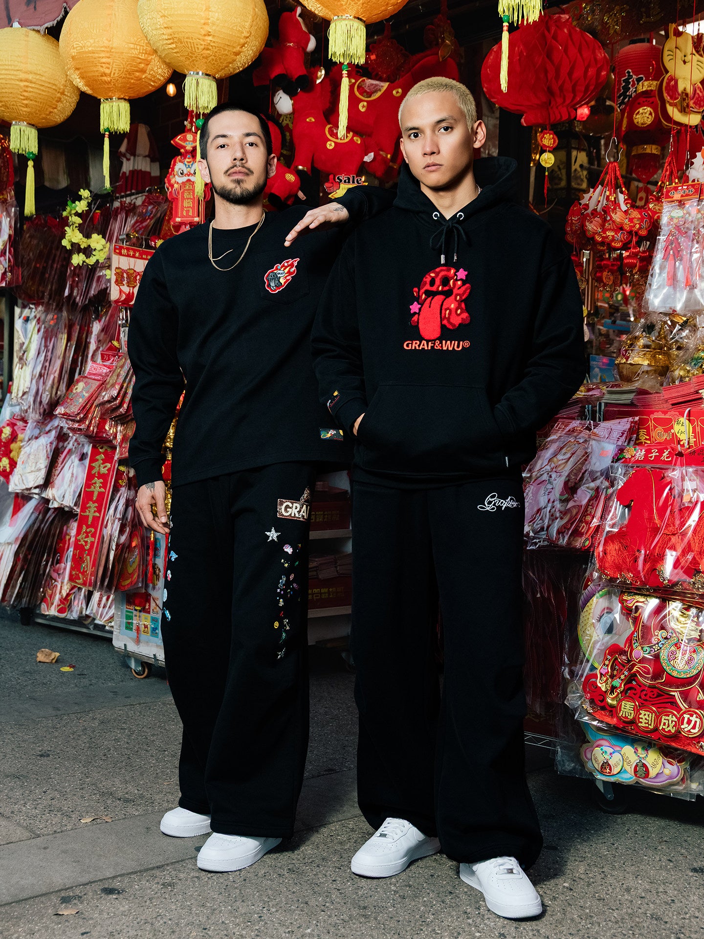 GRAF&WU Solar System Toweling Embroidery Planets Cute Ghost Hoodie