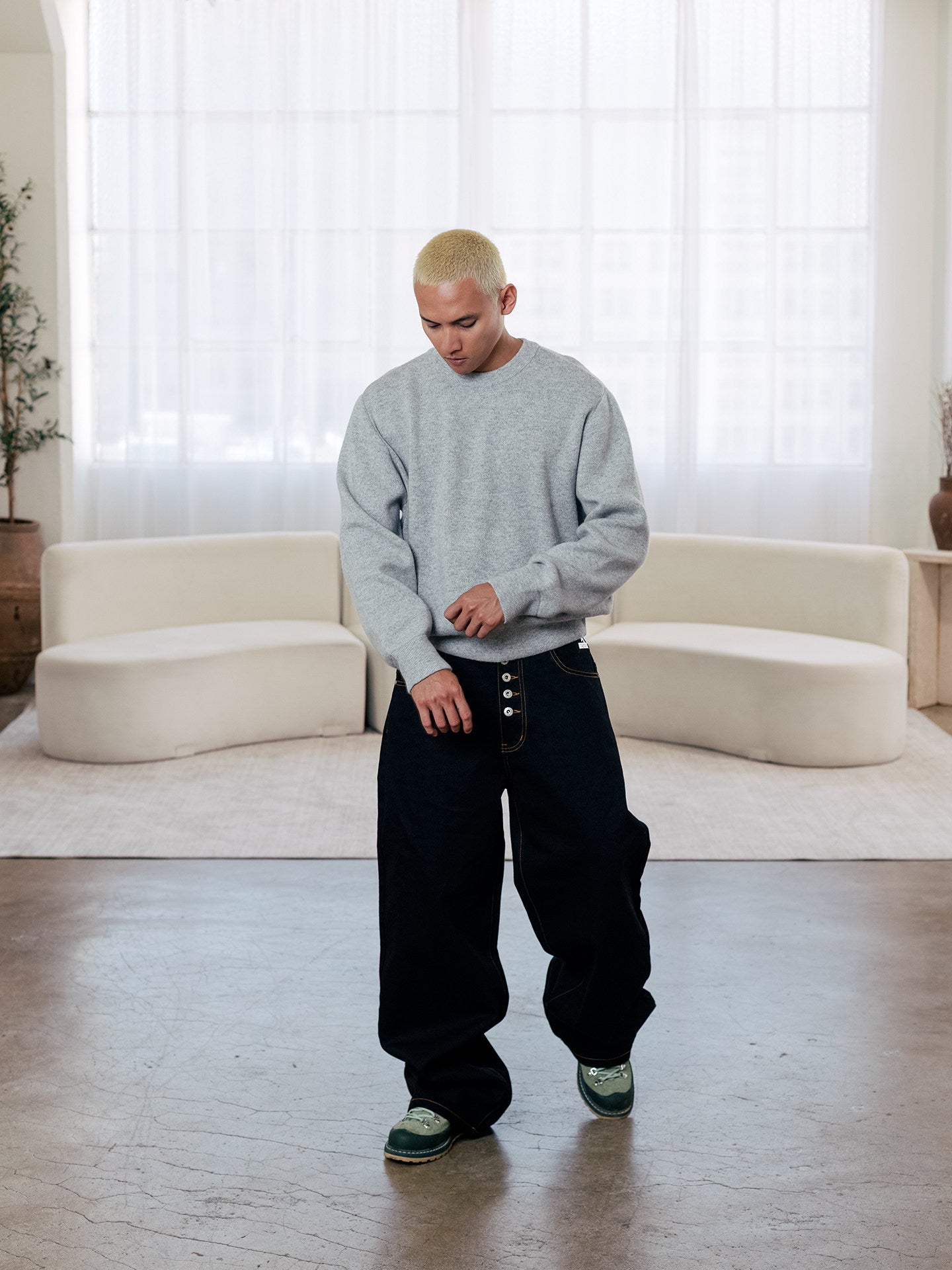 GRAF&WU Cashmere Old Money Vibe Knitted Crew Neck Sweater