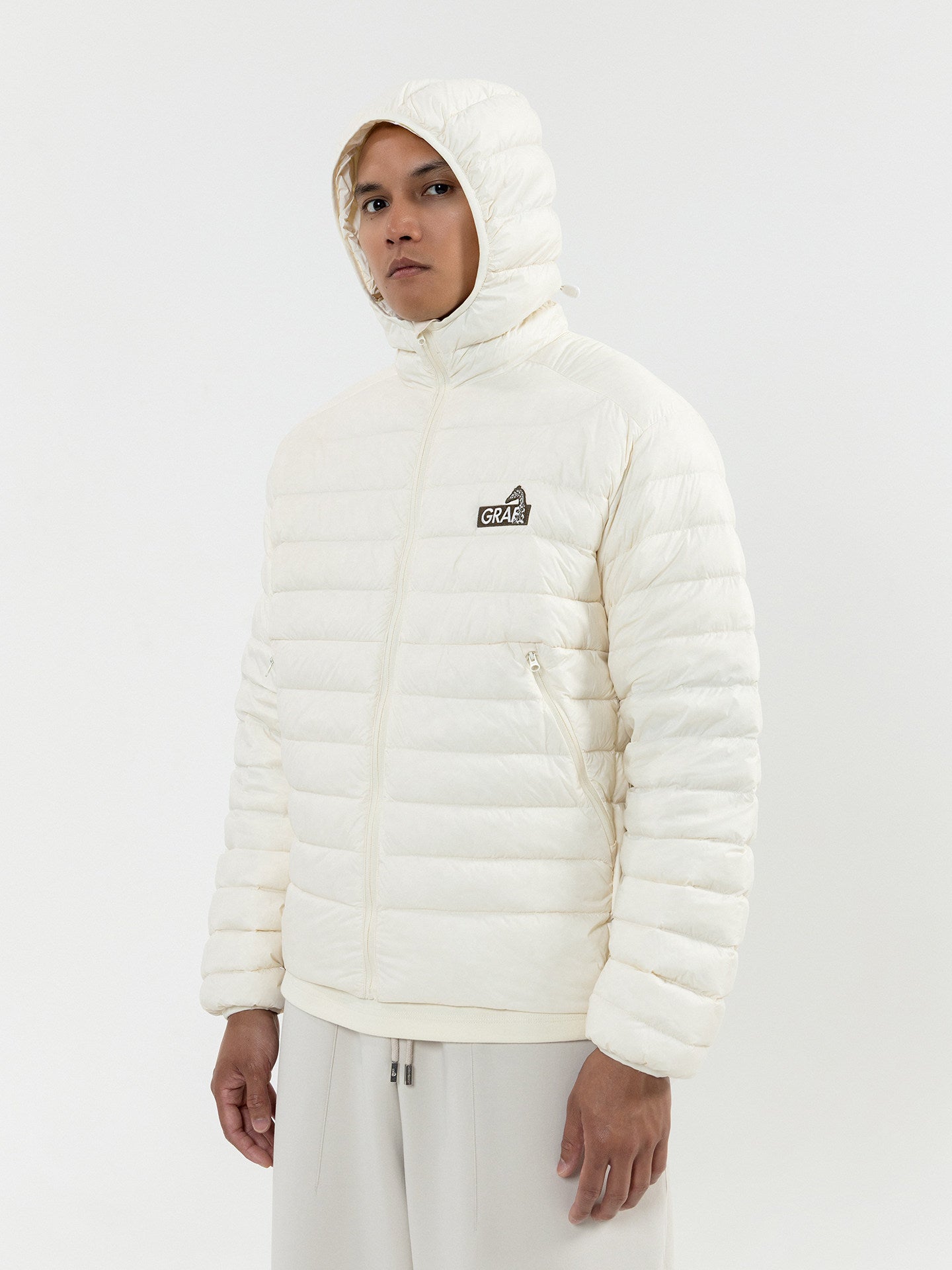 GRAF&WU Yeti Cute Ghost Character Lightweight Fashion Down Jacket