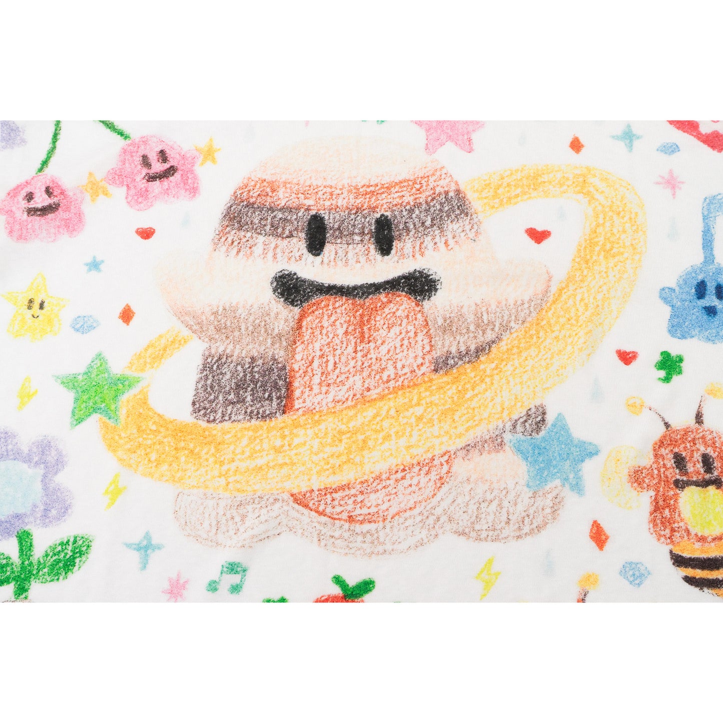 GRAF&WU Tencel Thin Long-Sleeve Cute Ghost Planet Art Shirt