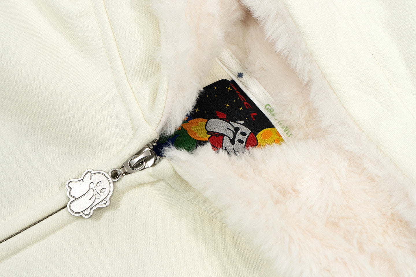 GRAF&WU 12 Christmas Cute Ghost Retro Fleece Cardigan Fur Hat