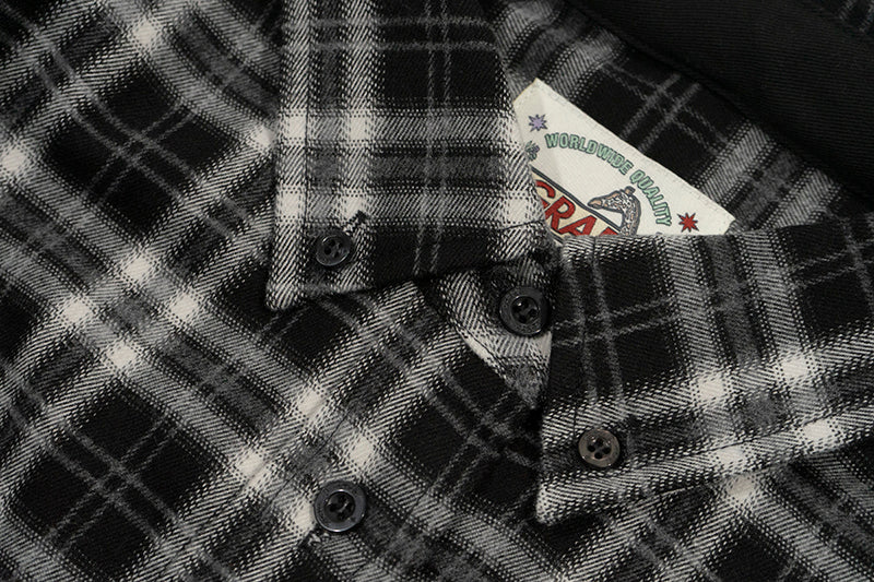 GRAF&WU Hot Girl's Ultra-Short Plaid Giraffe Retro Shirt