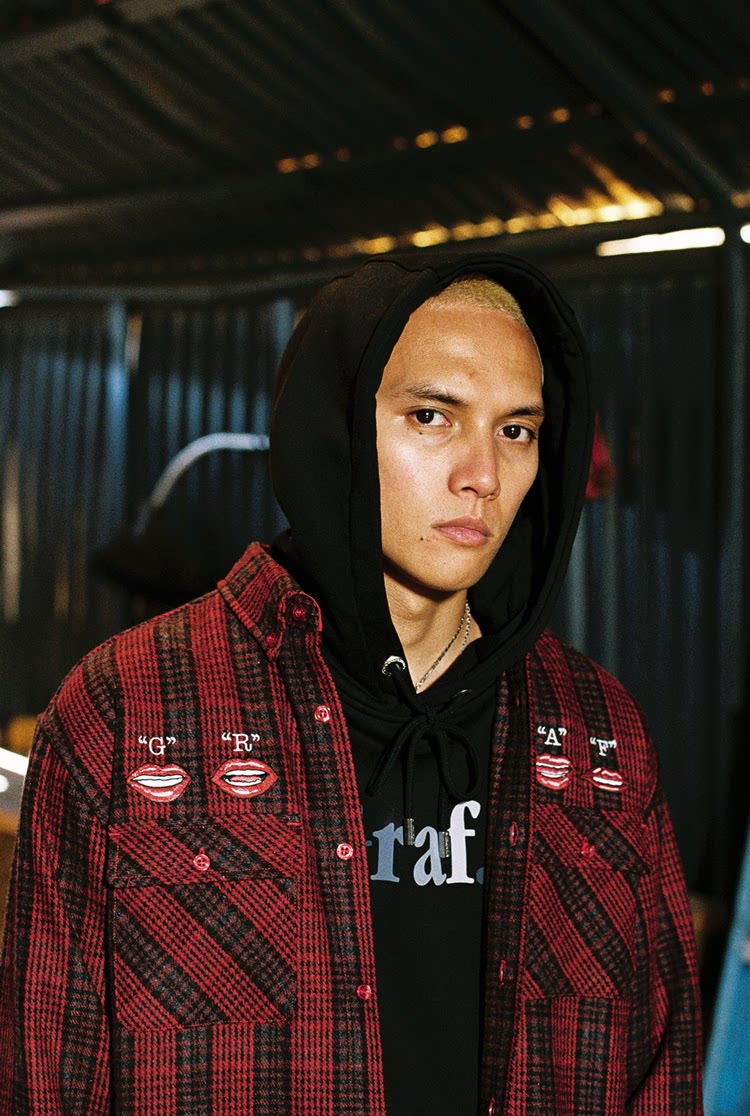 GRAF&WU LipSycn Streetwear Plaid West Coast Brushed Shirt