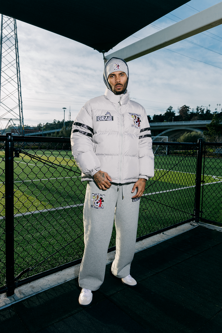 GRAF&WU Blokecore Floral Embroidery Thick Cotton-padded Coat