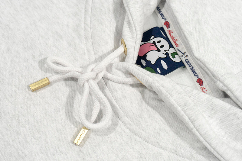 GRAF&WU New School 12 Rap Ghost Embroidered Hoodie