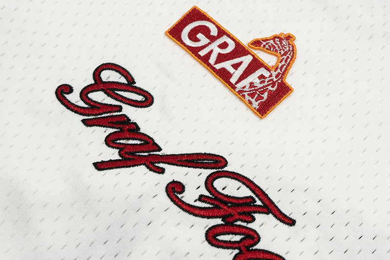 GRAF&WU Football Club Floral Embroidery Sports Mesh Jersey