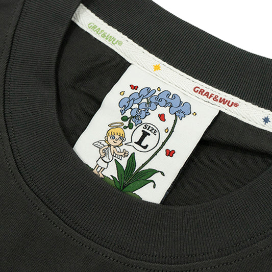 GRAF&WU Coil Retro Embroidery Nepalese Decorative Style Logo T-Shirts