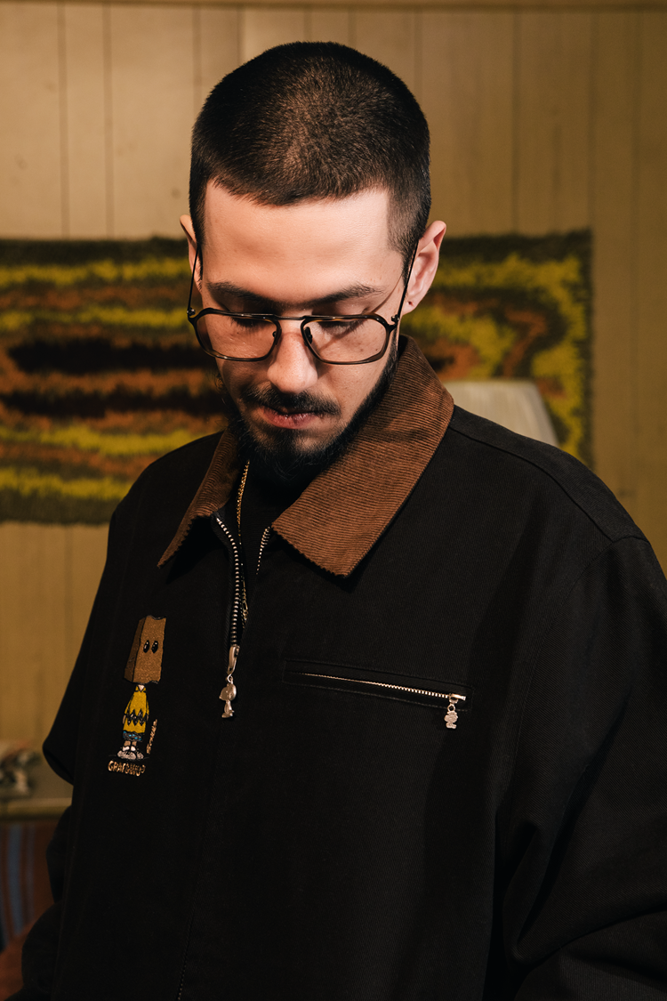 GRAF X PEANUTS Paper Bag Over Head Social Anxiety Barn Jacket