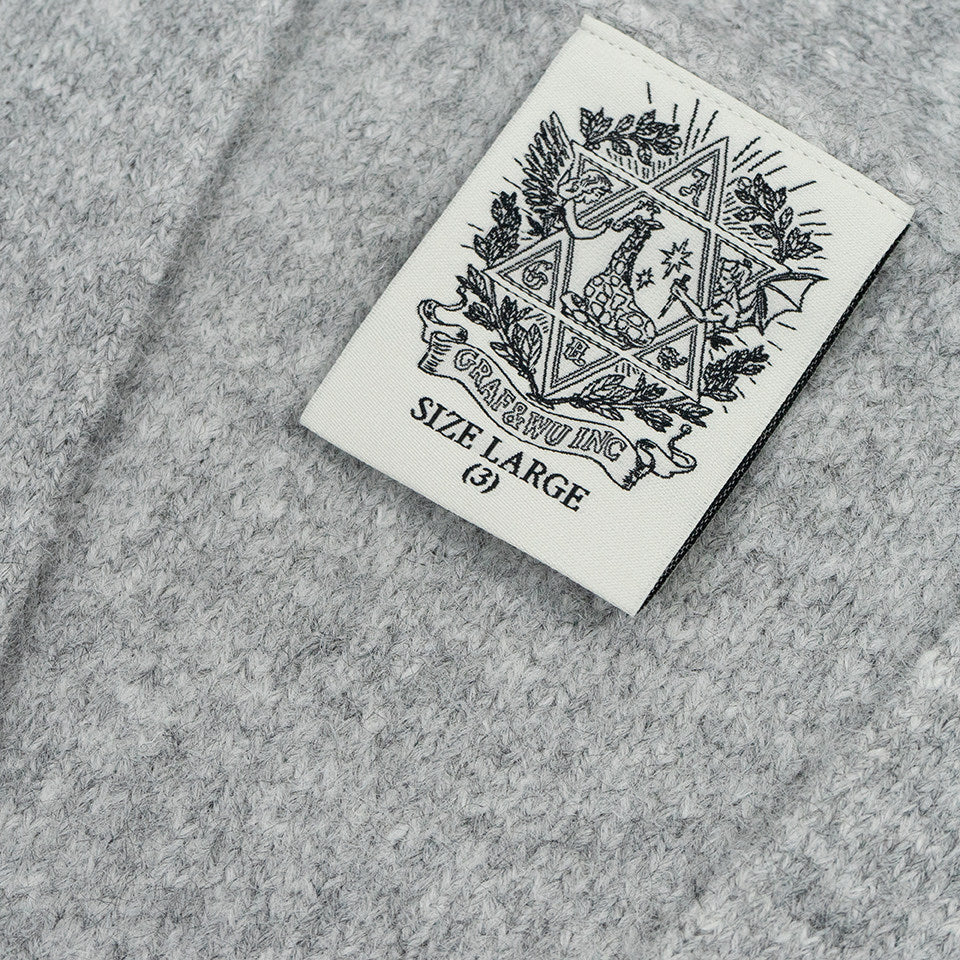 GRAF&WU Spring GW Embroidered Mohair Knit Cardigan Sweater | Soft Girl Aesthetic Cardigan