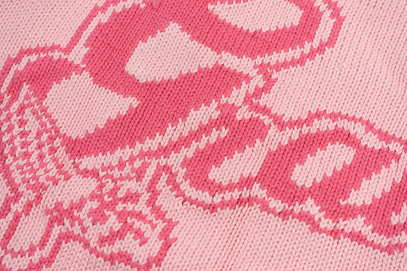 GRAF&WU Letter AK47 Little Angel Knitted Warm Sweater