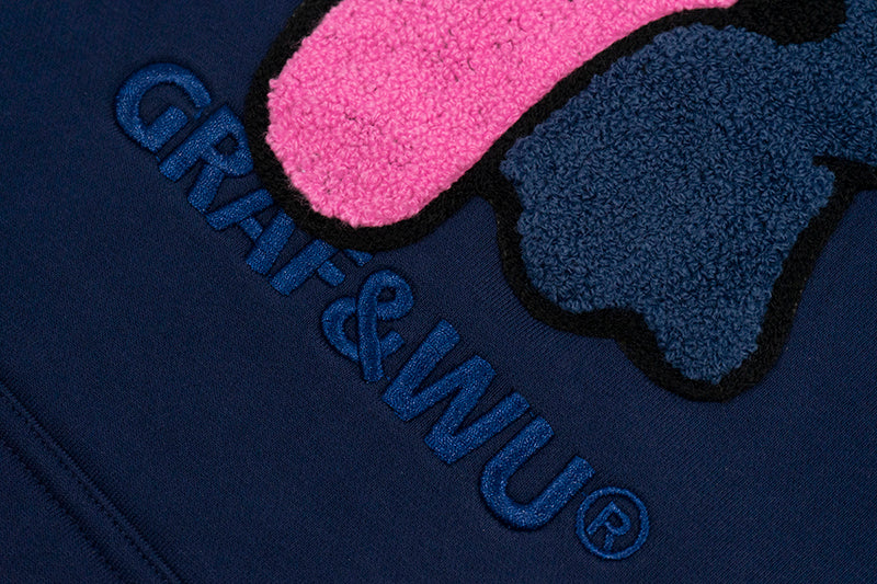 GRAF&WU New School Rapper BooGhost Design Fleece Hoodie