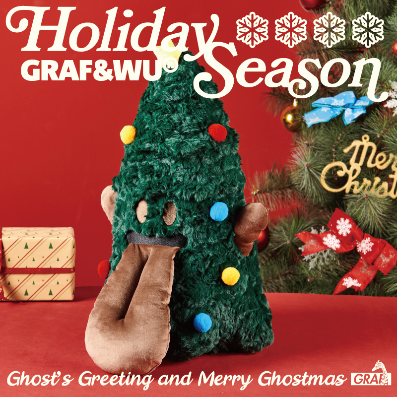 GRAF&WU Christmas Tree Cute Ghost Bigger Plush Doll