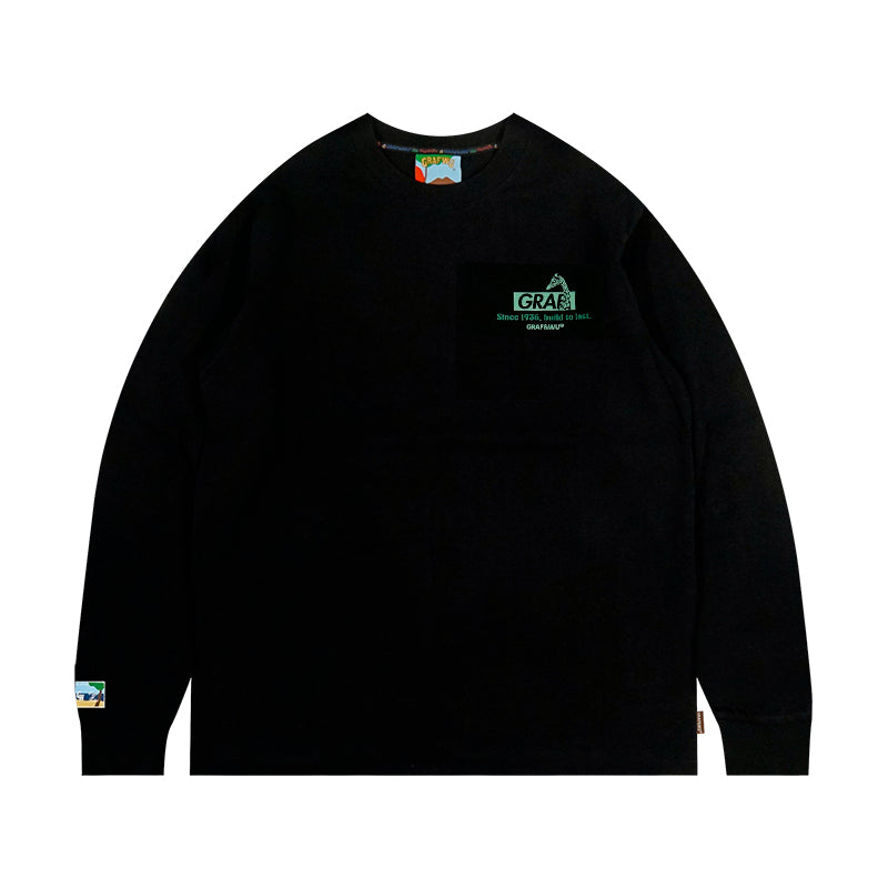 GRAF&WU Classic Old House Giraffe Shop Pattern Long-Sleeve Shirt