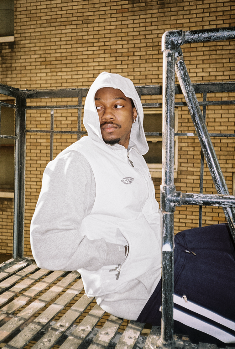 GRAF&WU Reversible Jacket-Embroidered Letter Two-in-One Layered Streetwear Coat