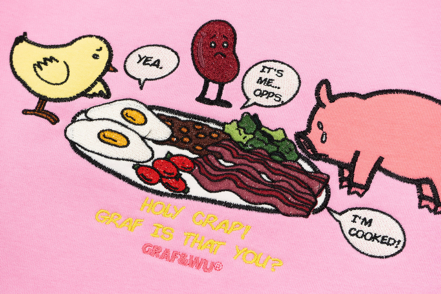GRAF&WU Big Breakfast Pig Chick Funny Hoodies