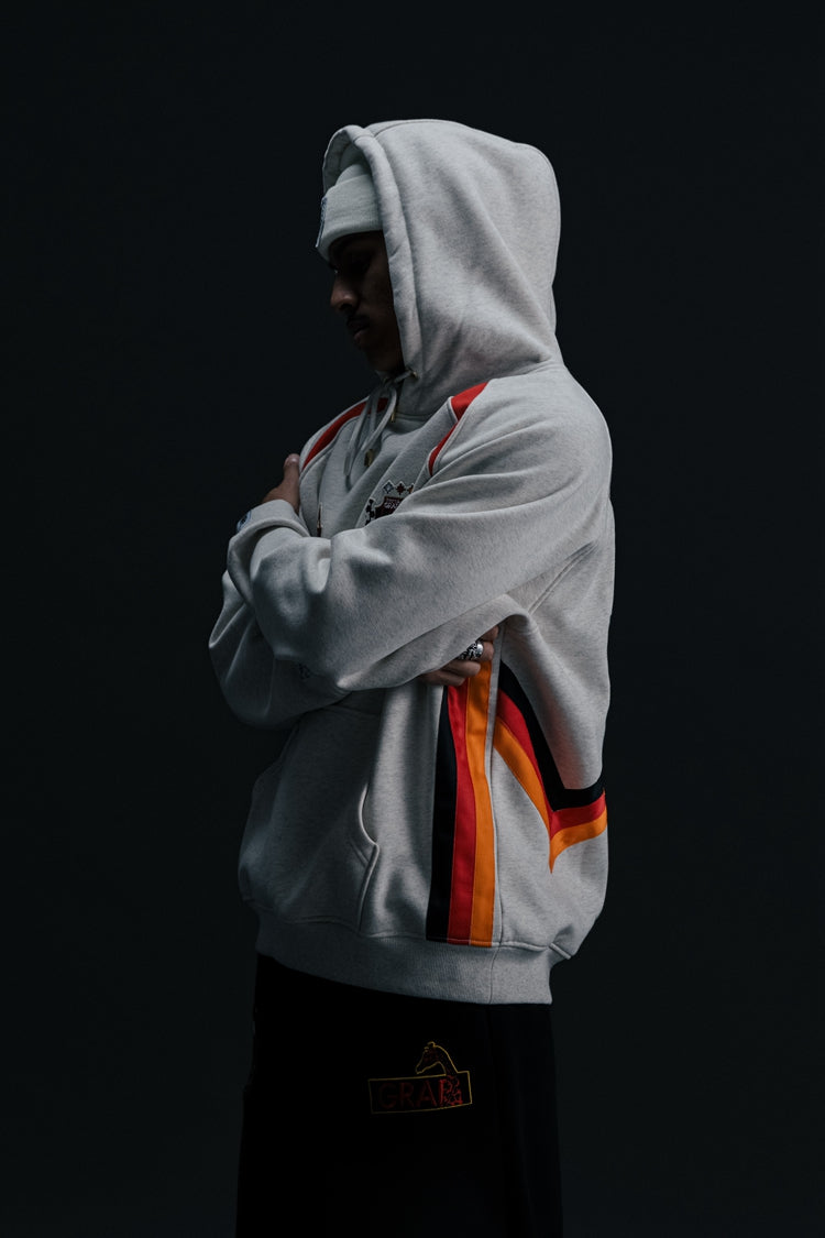 GRAF&WU Blokecore Football Team Floral Angel Devil Fleece Hoodie