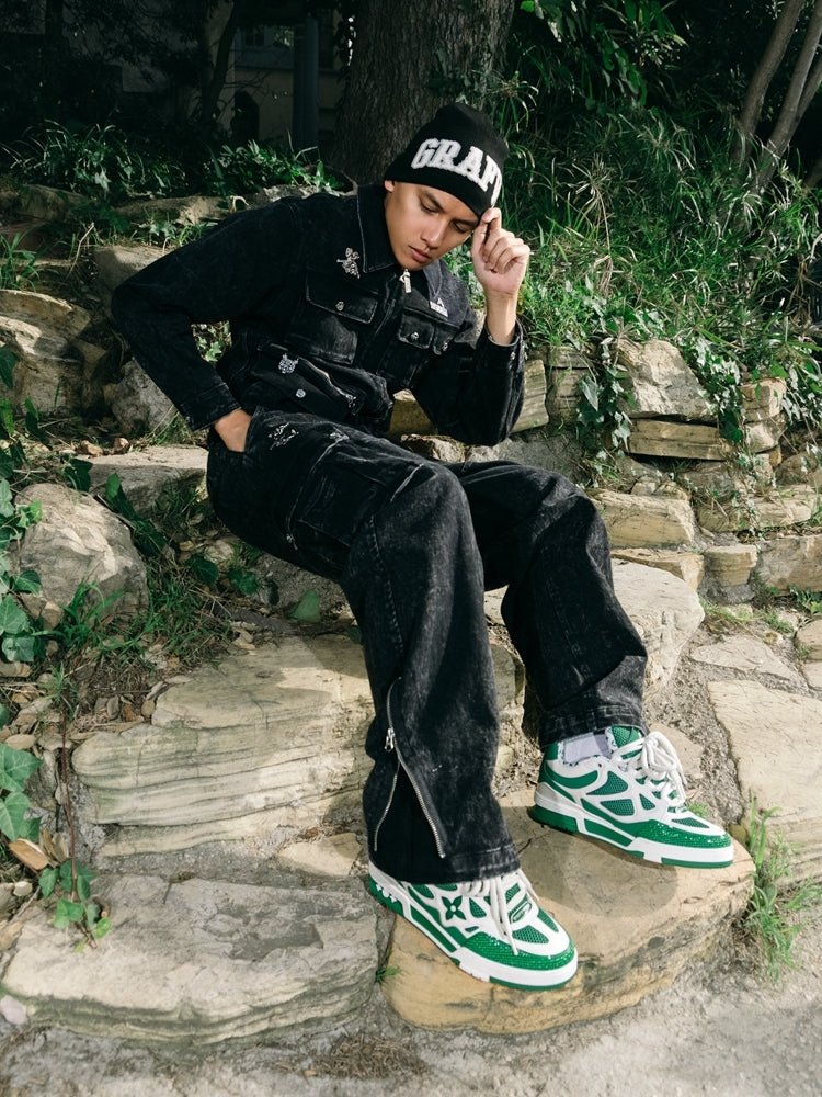 GRAF&WU Metal AK47 Angel Giraffe Military Multi-Pocket Jacket | Tactical Streetwear