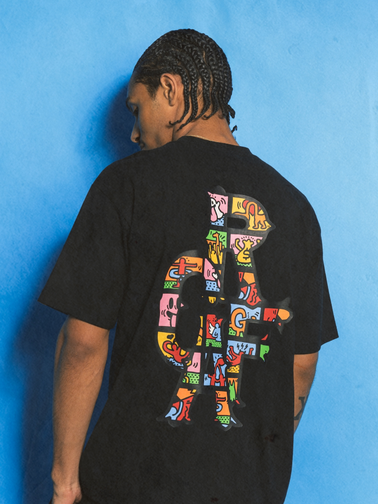 GRAF&WU Tribute Keith Haring Pop Art Cartoon T-shirt