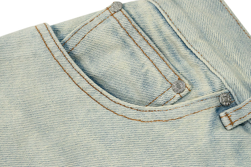 GRAF&WU Baggy Fit Washed Jeans