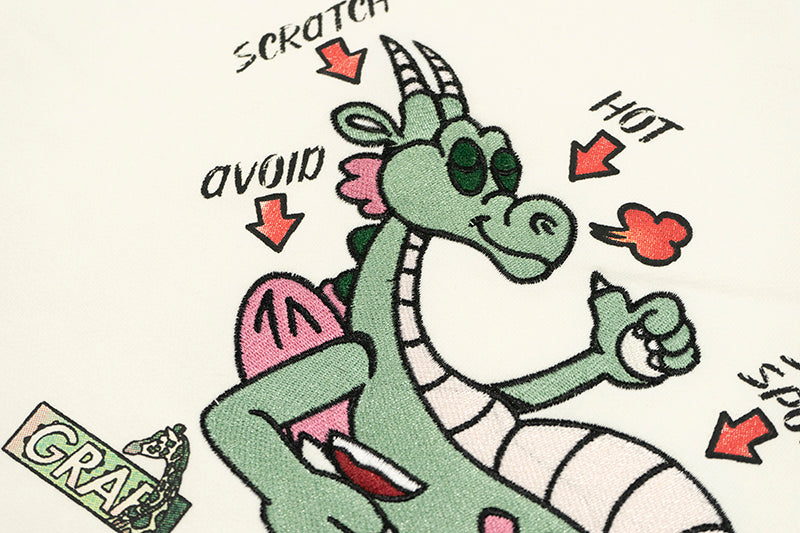 GRAF&WU Petting Green Dragon Guide Hoodies Graphic Sweatshirts