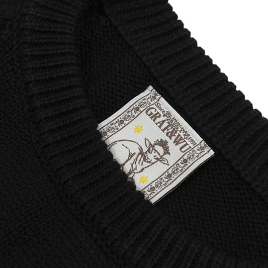 GRAF&WU Letter AK47 Little Angel Knitted Warm Sweater